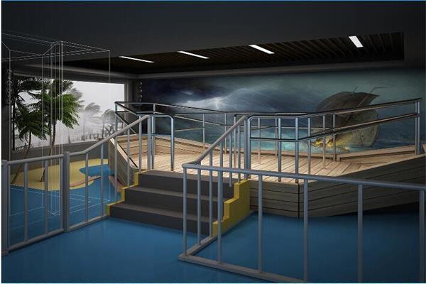 臺風(fēng)地震體驗(yàn)館模型 臺風(fēng)地震體驗(yàn)館模型